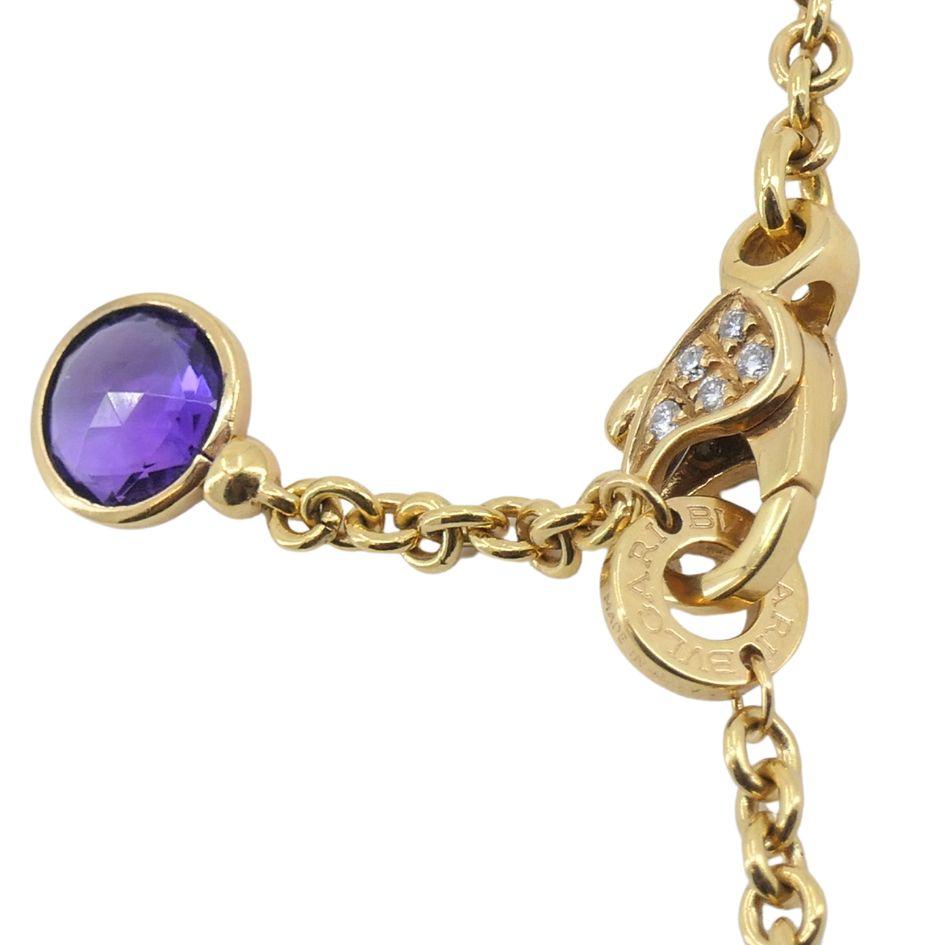 Bvlgari 18k Gold Amethyst Citrin Diamant Parentesi Lavalier Halskette im Angebot 5