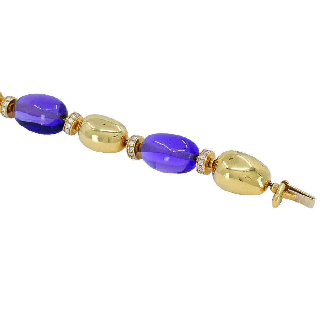 De las mujeres Bvlgari Pulsera Sassi Amatista Diamante Oro 18k en venta