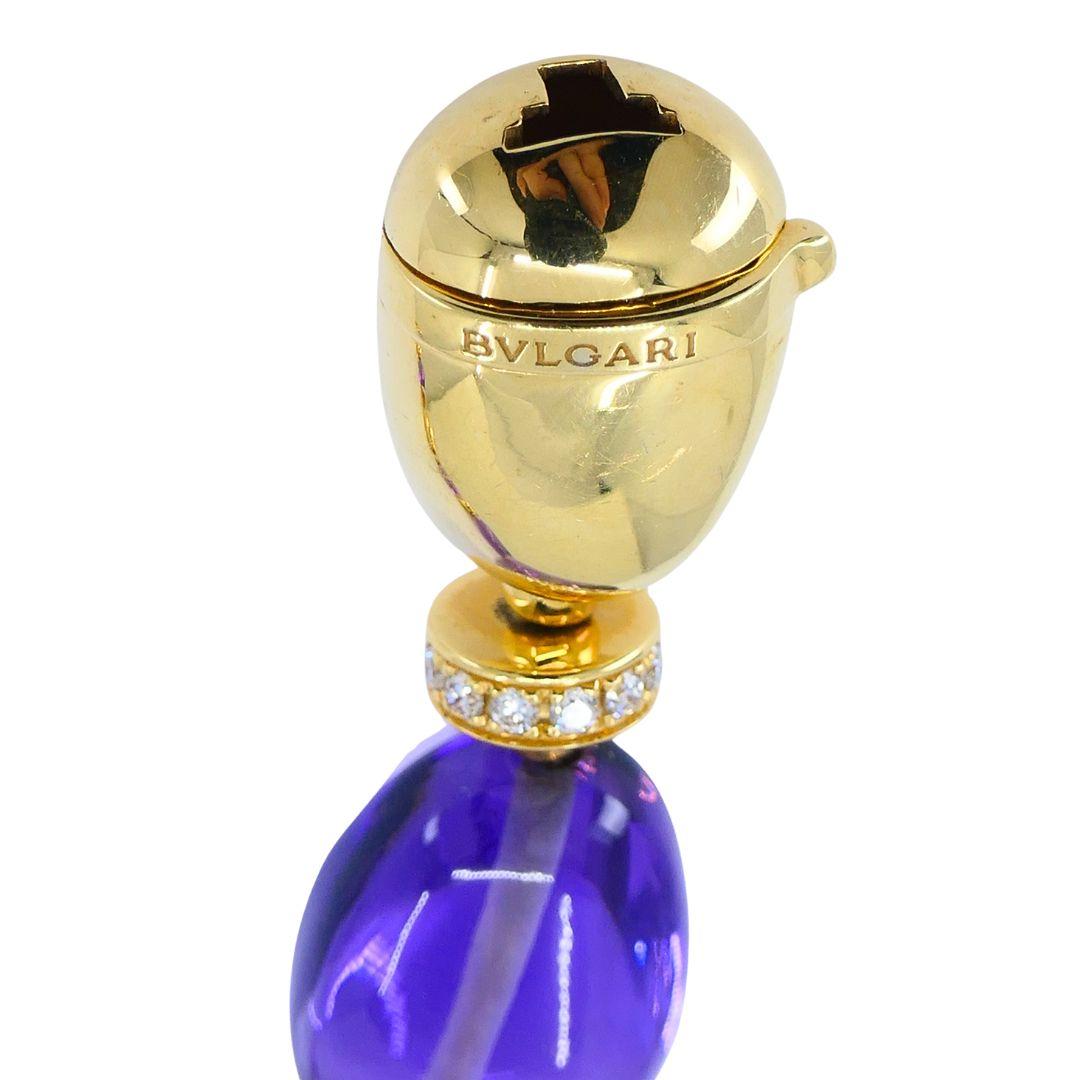 Bvlgari Pulsera Sassi Amatista Diamante Oro 18k en venta 4
