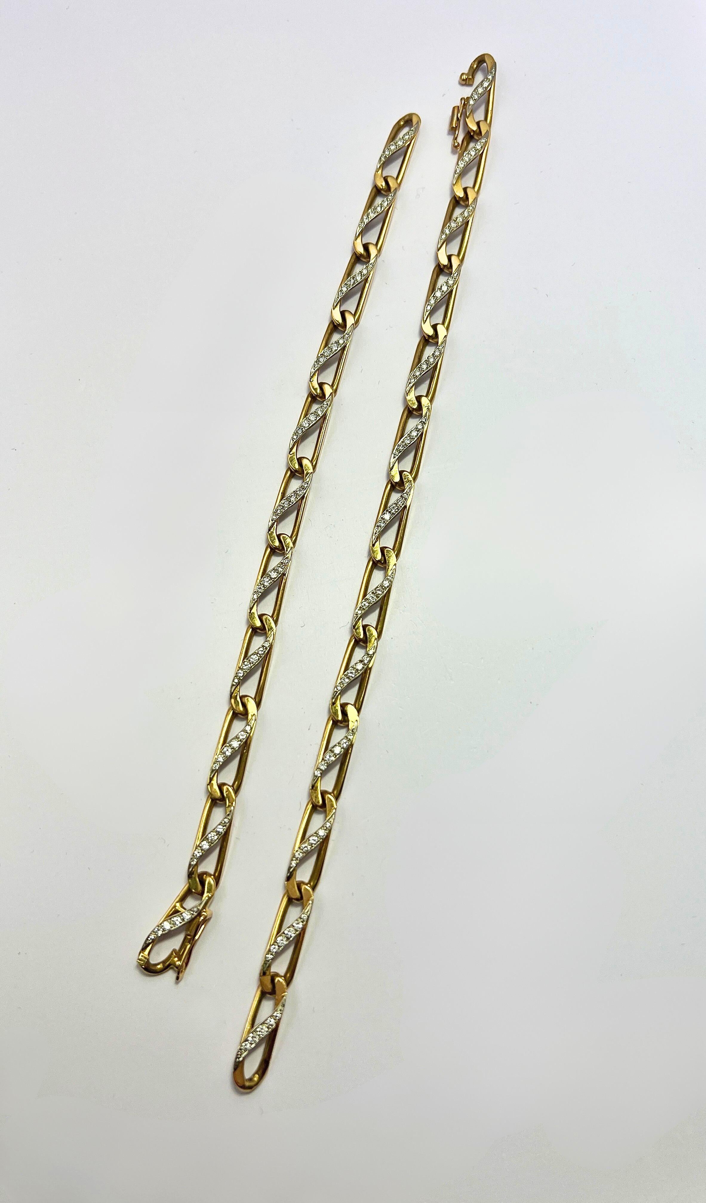 Bvlgari 18k Gold and Diamond Convertible Necklace and Bracelet Excellent état - En vente à New York, NY