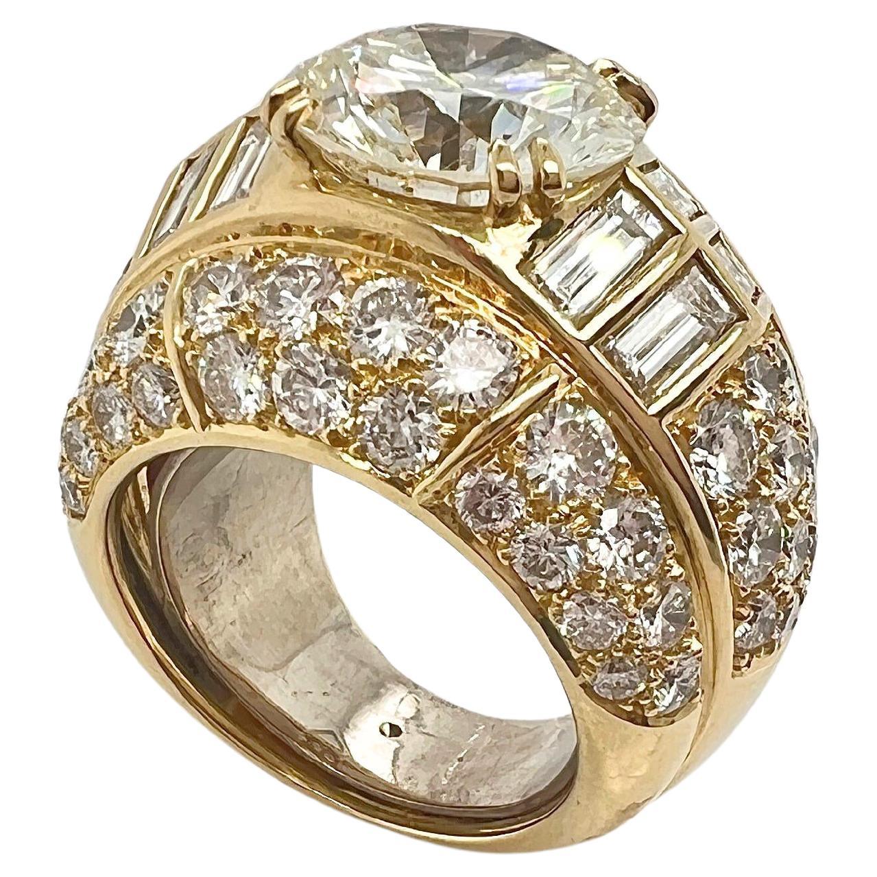 Bvlgari Bague en or 18k et diamants avec certificat GIA en vente