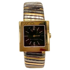 Bvlgari 18k Gold and Steel Square Dial Lady Watch Bracelet