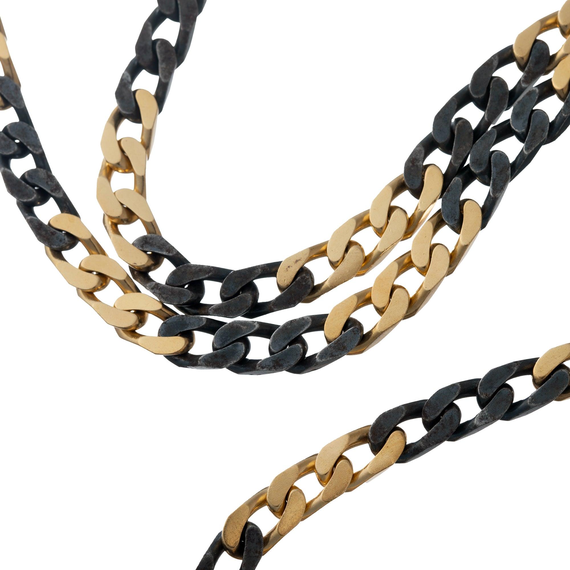 Bvlgari 18k Gold Blackened Steel 36