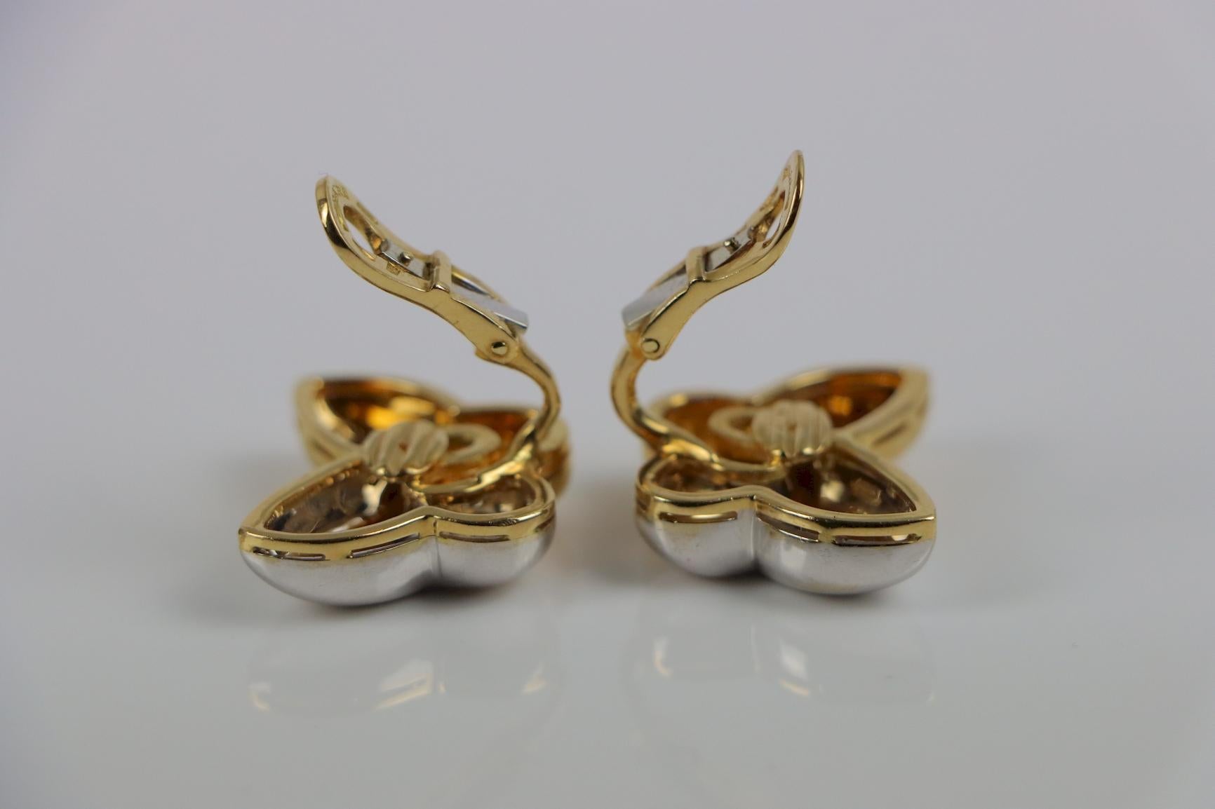 Bvlgari 18K Gold Butterfly Diamond Earring 7