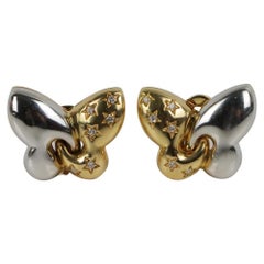 Bvlgari 18K Gold Butterfly Diamond Earring