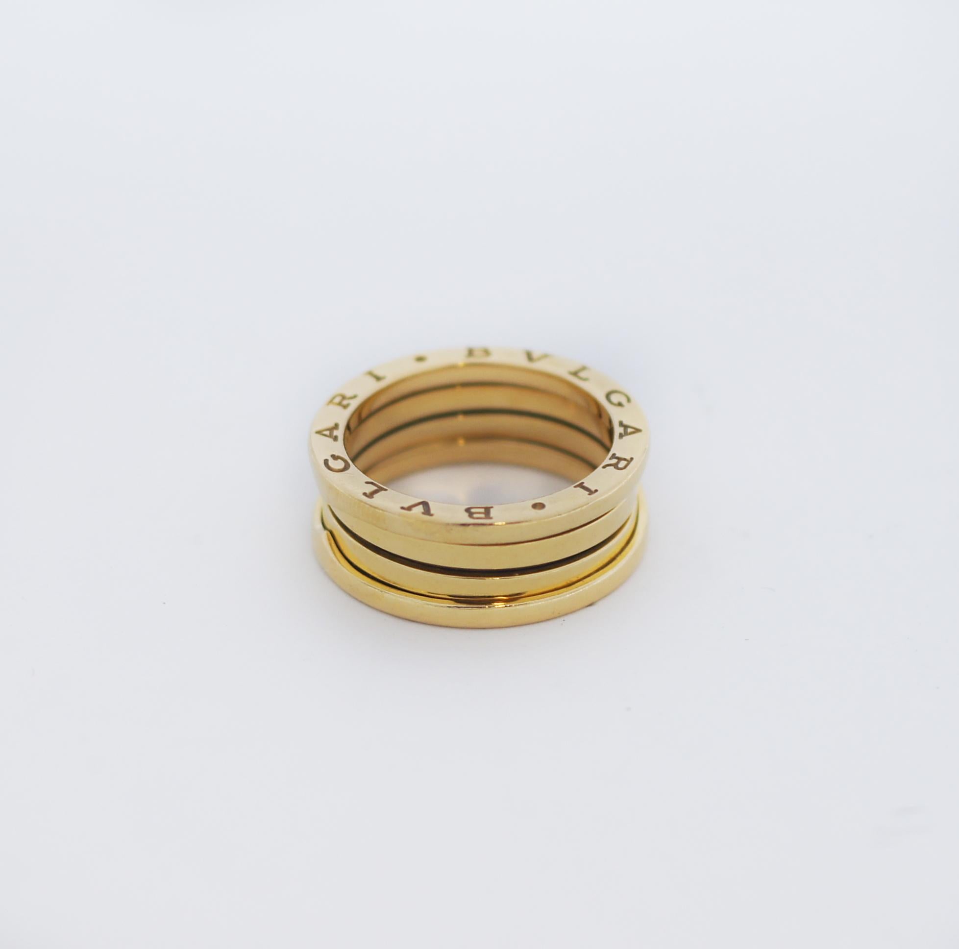 BVLGARI 18K Gold B.ZERO1 Ring In Good Condition For Sale In San Fernando, CA