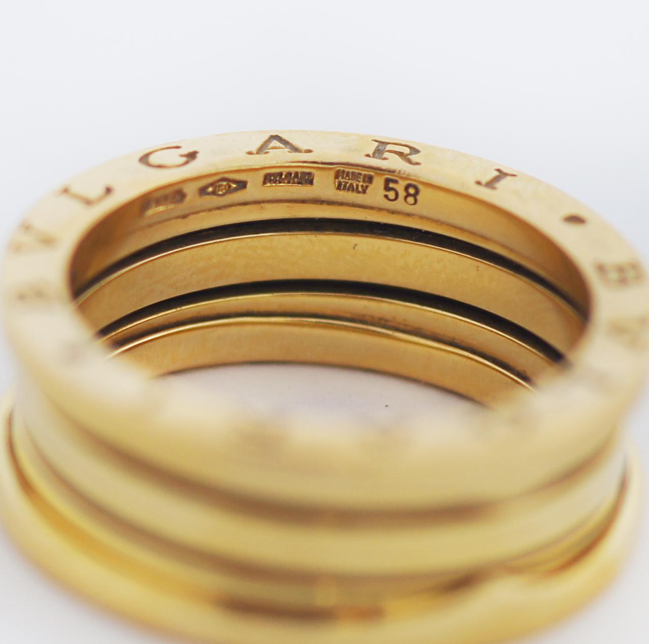 Women's or Men's BVLGARI 18K Gold B.ZERO1 Ring For Sale