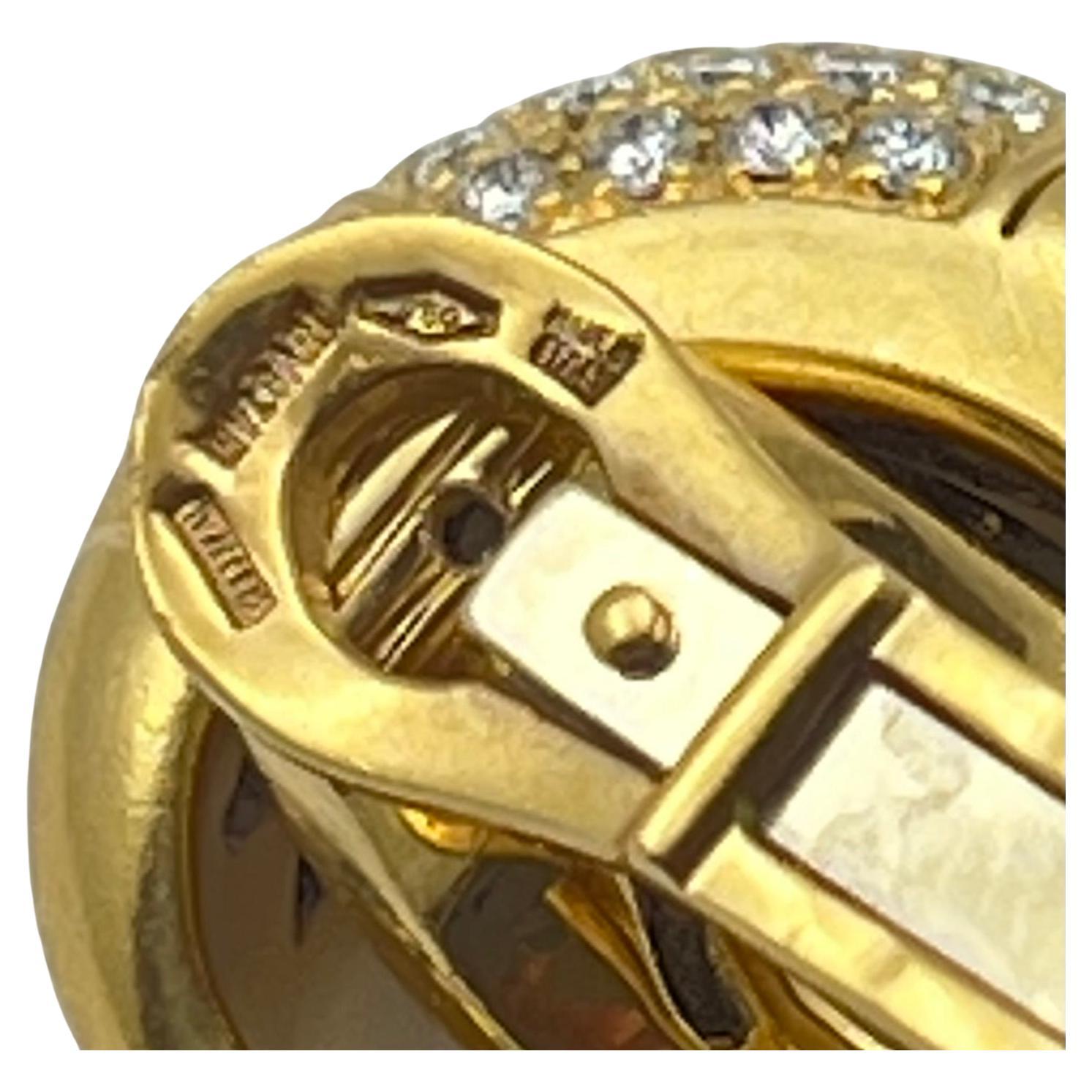 Orecchini Tronchetto con diamanti in oro 18k Bvlgari in vendita 2