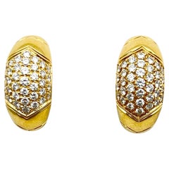 Orecchini Tronchetto con diamanti in oro 18k Bvlgari