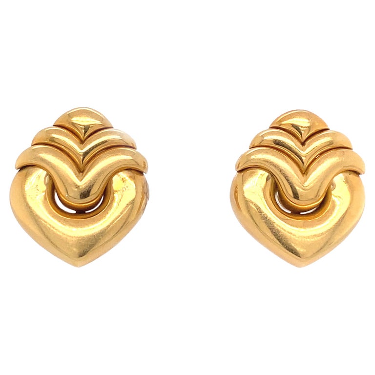 Bvlgari 18k Gold Earrings For Sale