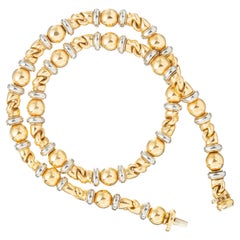 Bvlgari 18k Gold Link Collar Necklace