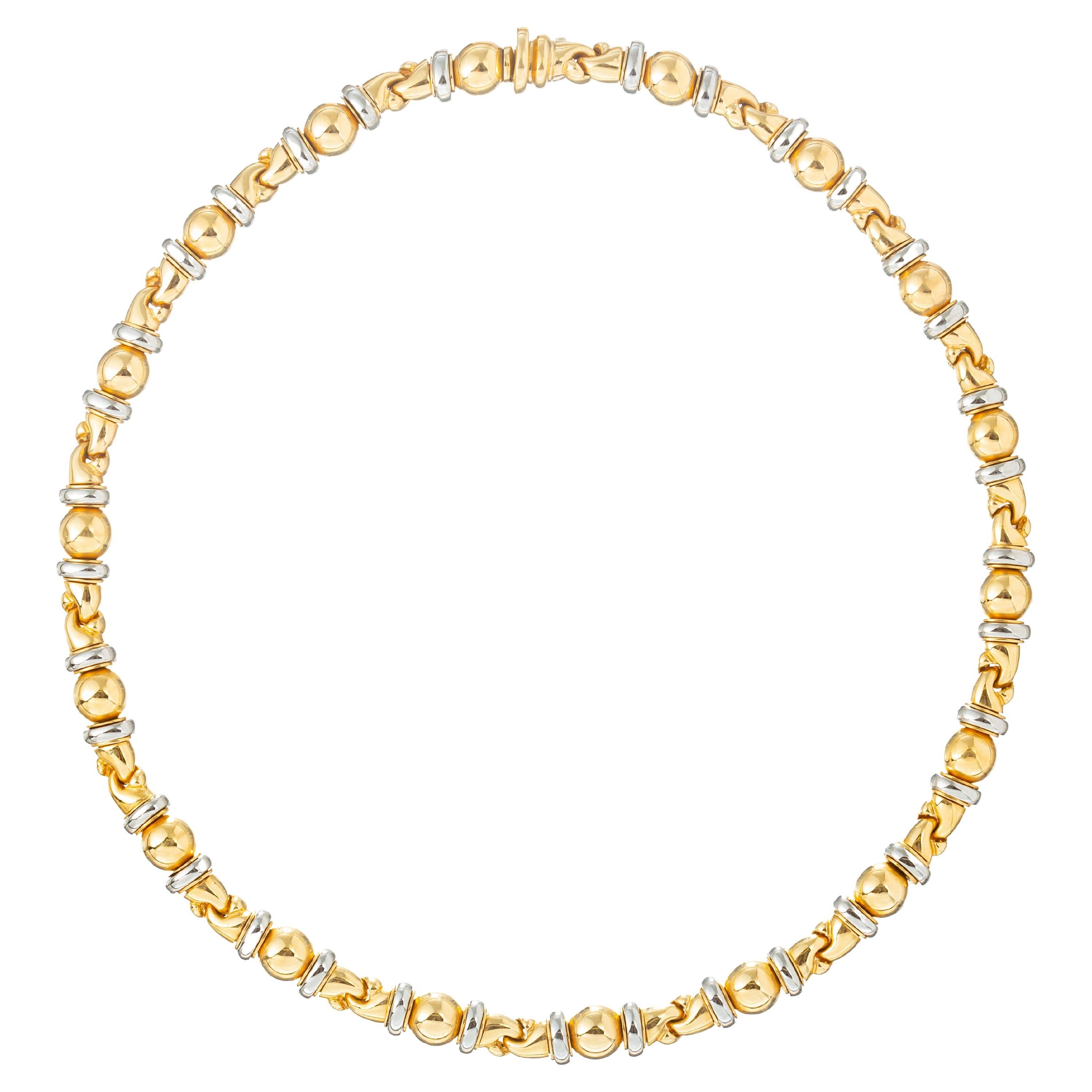 Bvlgari 18k Gold Link Collar Necklace