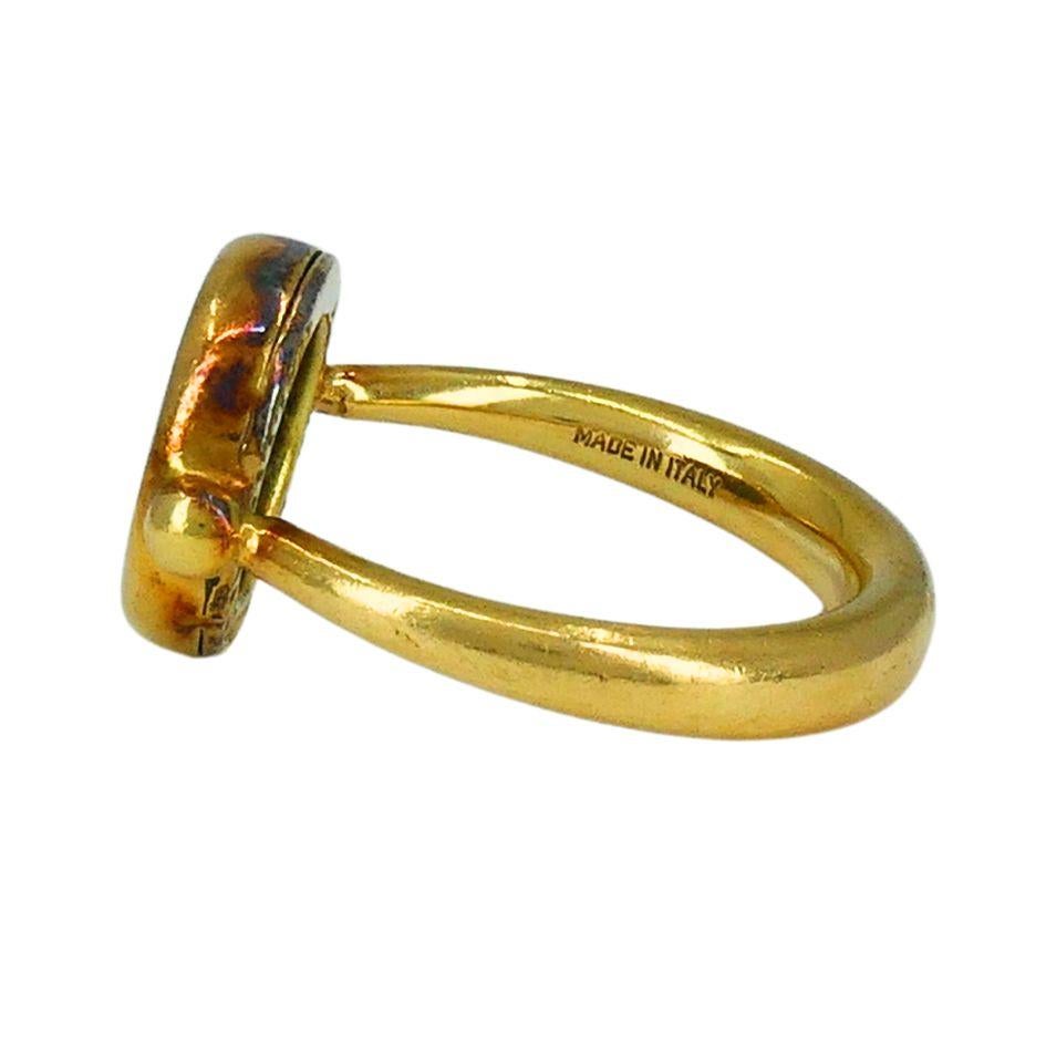 Women's or Men's Bvlgari 18k Gold Monete Ancient Coin Ring For Sale