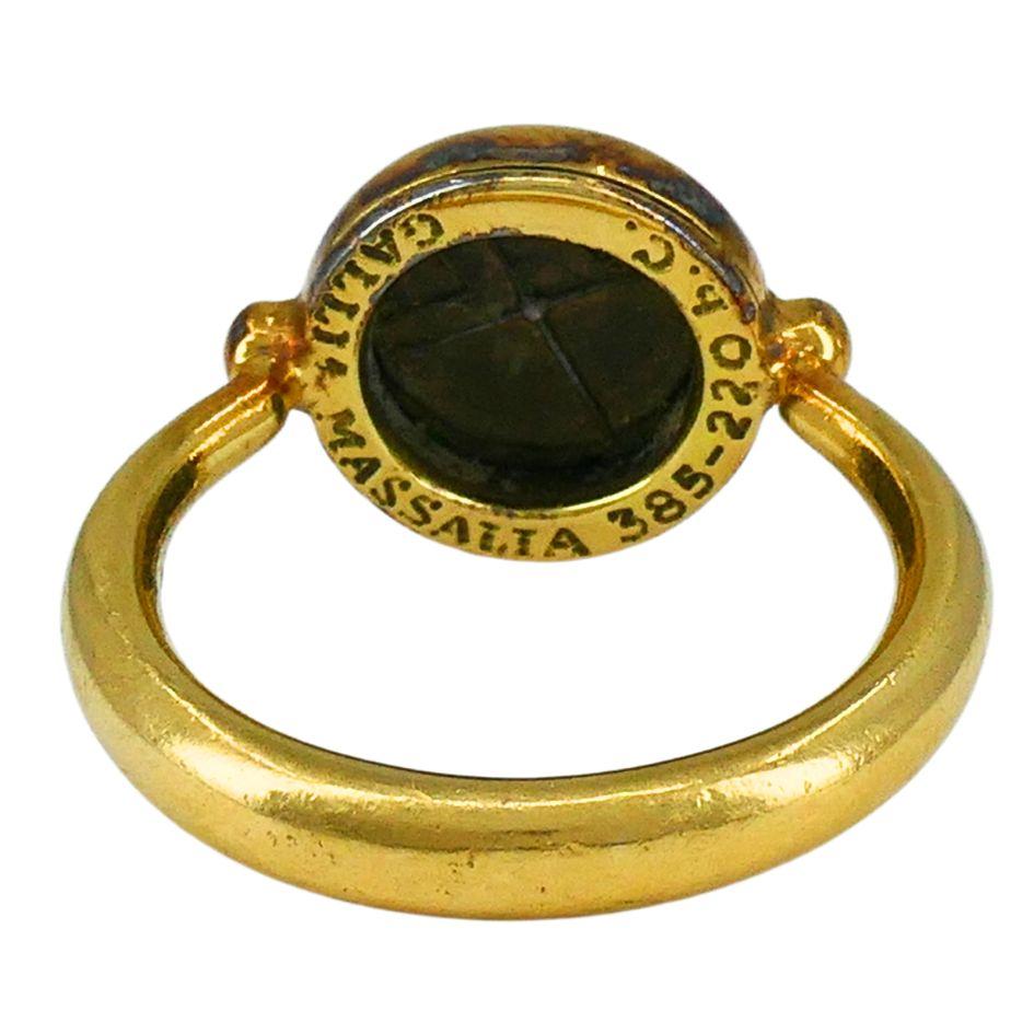 Anello Moneta Antica Bvlgari in oro 18k in vendita 1