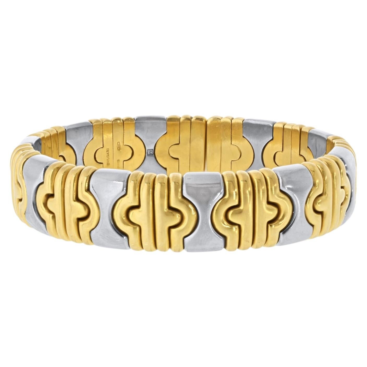Bracciale Parentesi in oro 18 carati con ematite di Bvlgari