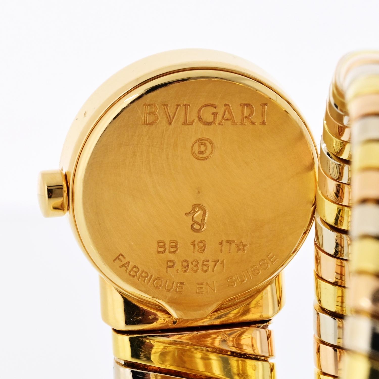 Bvlgari Montre Tubogas Serpenti en or 18 carats tricolore BB191T 1
