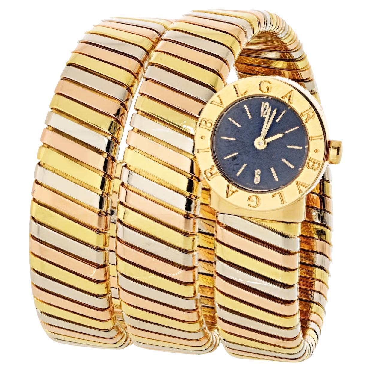 Bvlgari 18K Gold Tri Color BB191T Serpenti Tubogas Watch
