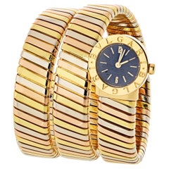 Bvlgari 18K Gold Tri Color BB191T Serpenti Tubogas Watch