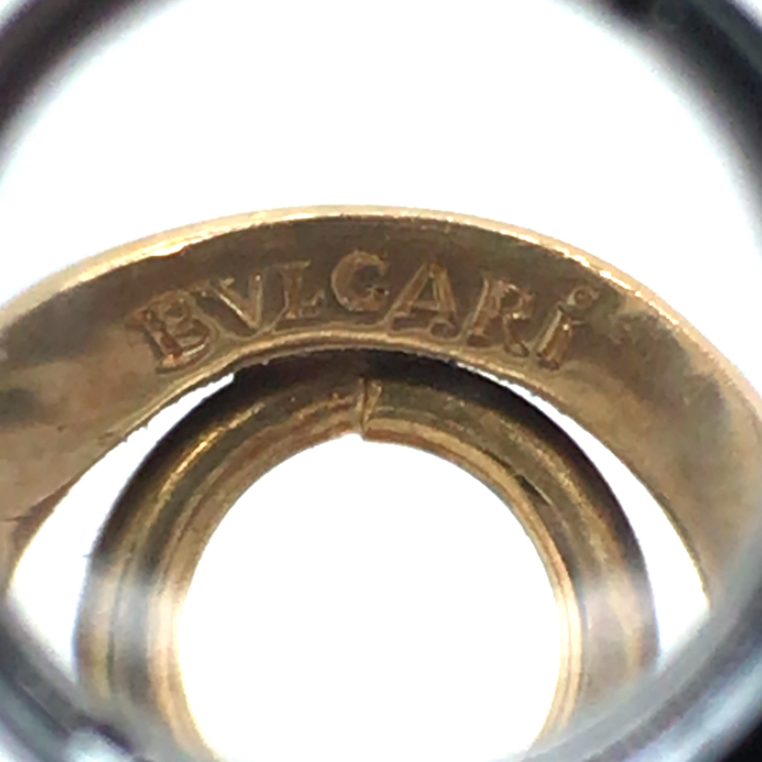 Women's Bvlgari, 18K Gold Yellow Sapphire Diamond Earrings For Sale