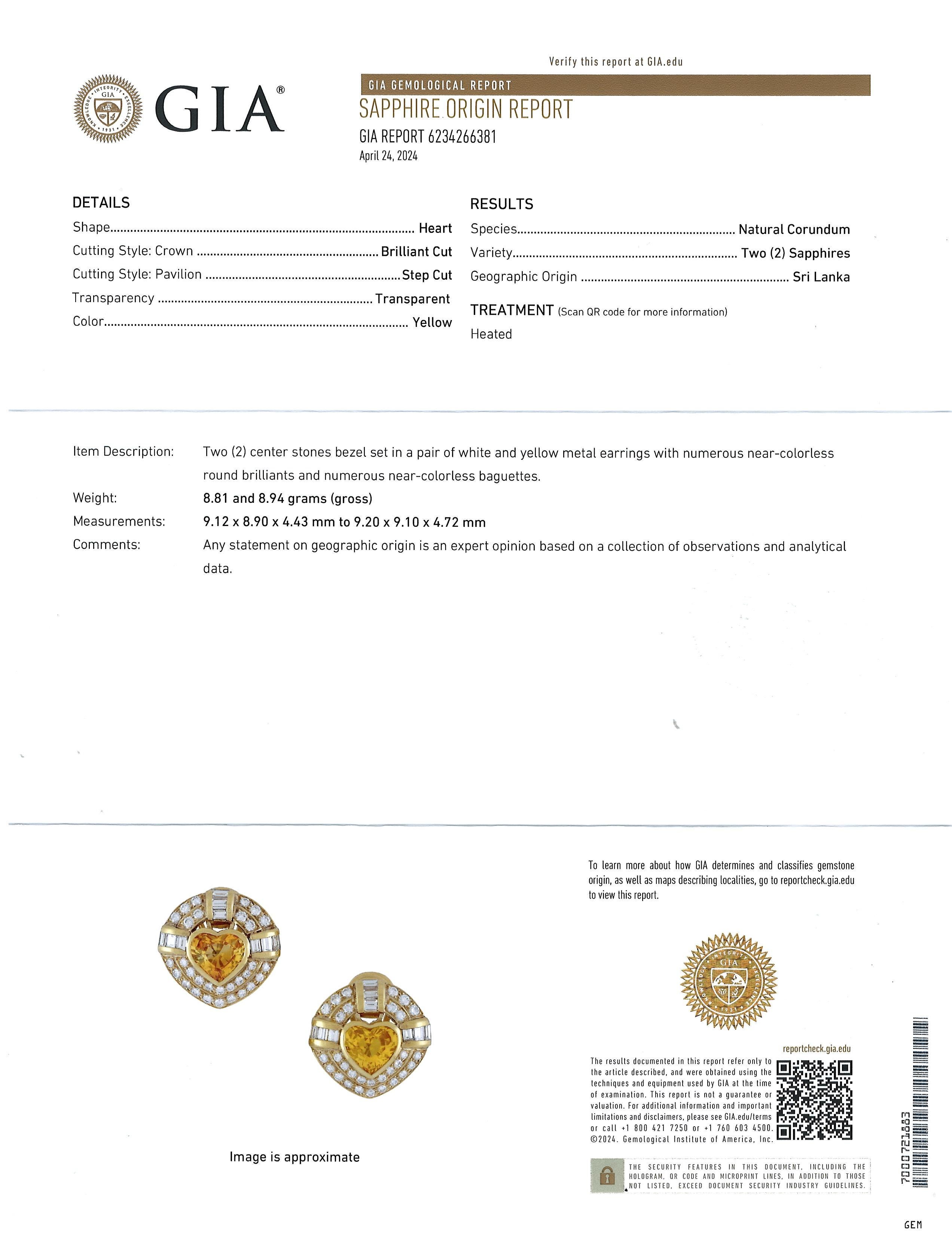 Bvlgari, 18K Gold Yellow Sapphire Diamond Earrings For Sale 3