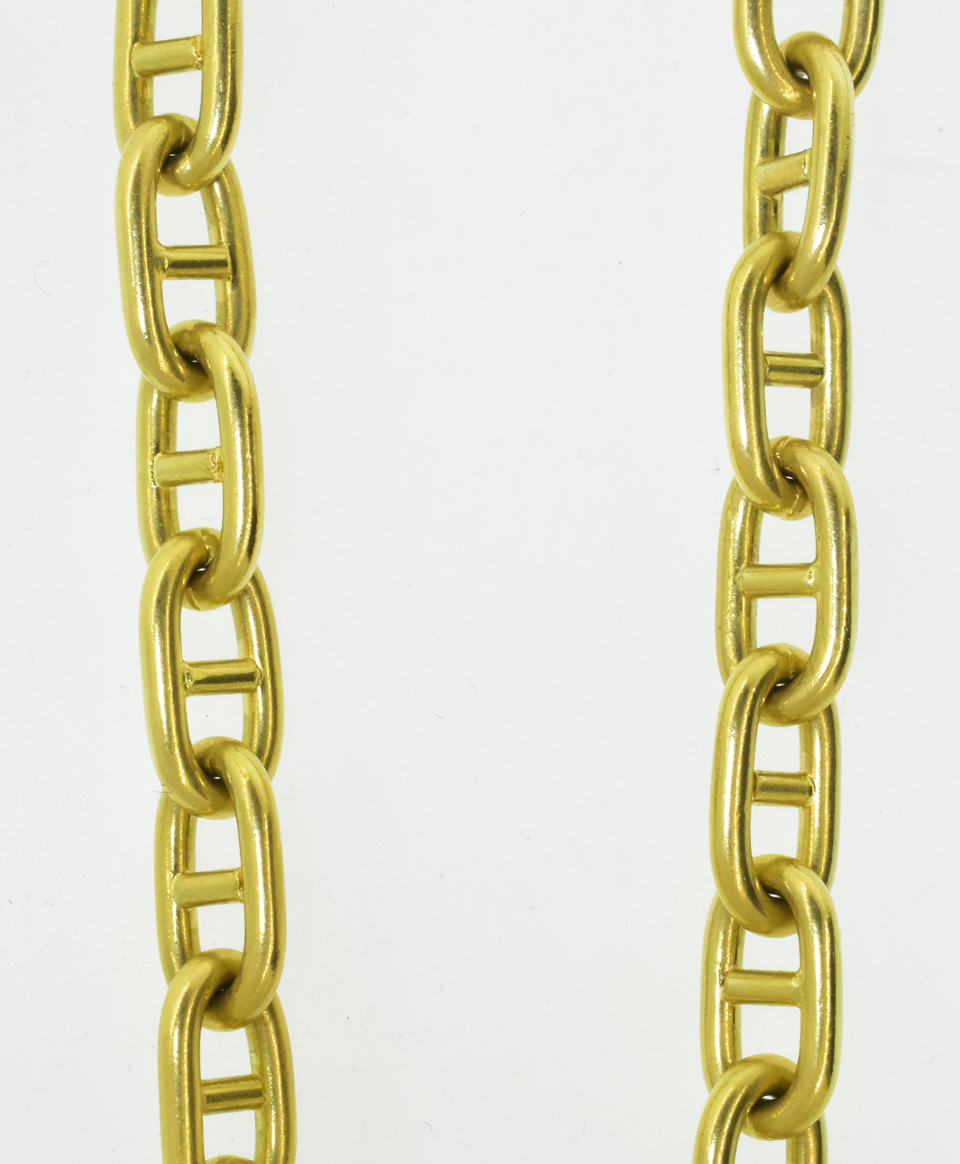 Bulgari 18K long vintage chain.  This 36 inch chain is most unusual of this type because it is solid gold and not a light-weight version.  The chain is unusually heavy - weighing 171.2 grams  -that is 5 1/2 troy ounces. (the gold cash value alone is