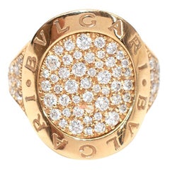Bvlgari 18k Rosa Gold Pave Diamant Bvlgari-Bvlgari Ring
