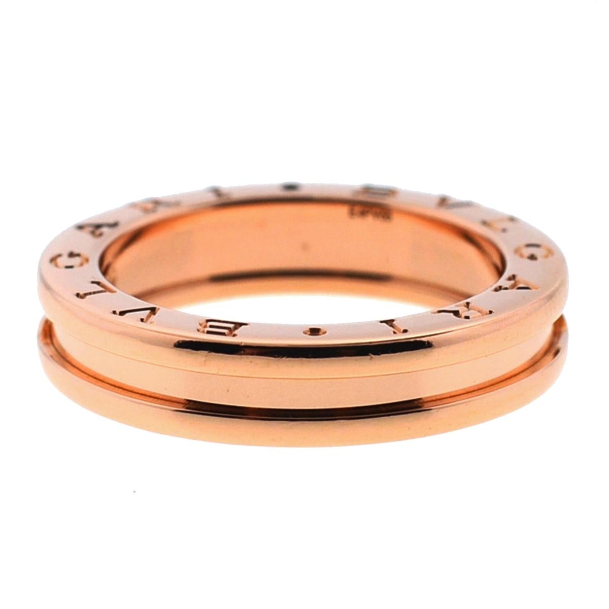 Bvlgari 18 Karat Rose Gold B. Zero1 One-Band Ring 2