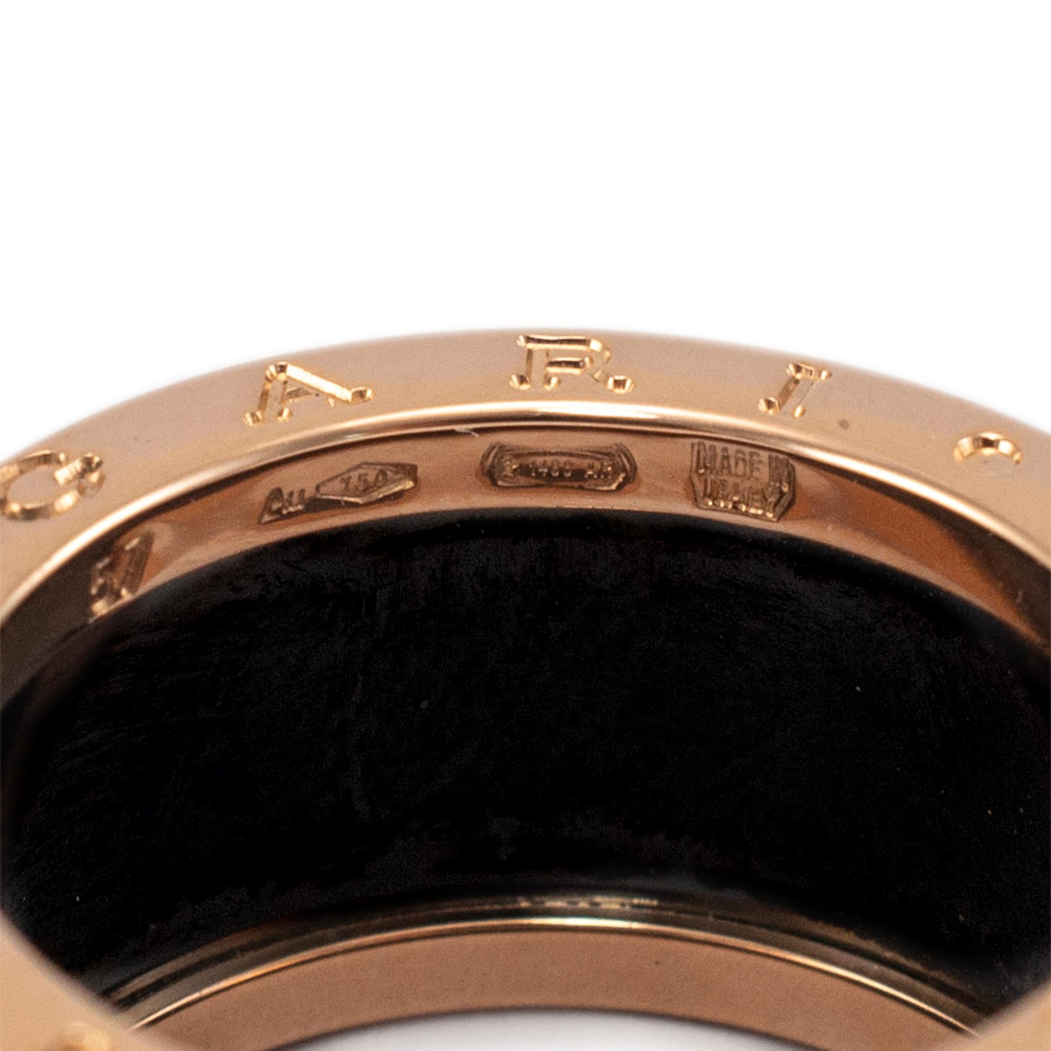 Bvlgari 18K Roségold Schwarzer Keramik B.zero1 Vier-Ring mit vier Ringen 1