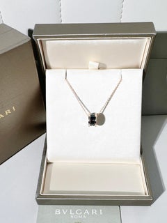 Bvlgari 18K Rose Gold Black Ceramic B.zero1 Necklace Classic