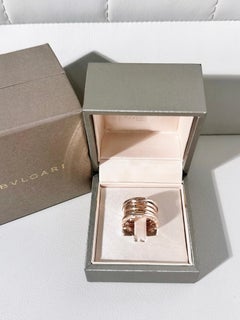 BVLGARI 18k Rose Gold B.zero1 Four-Band Ring Size 52