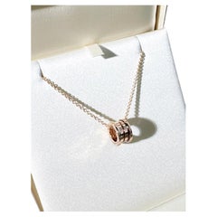 BVLGARI 18k Rose Gold B.zero1 Pendant Necklace