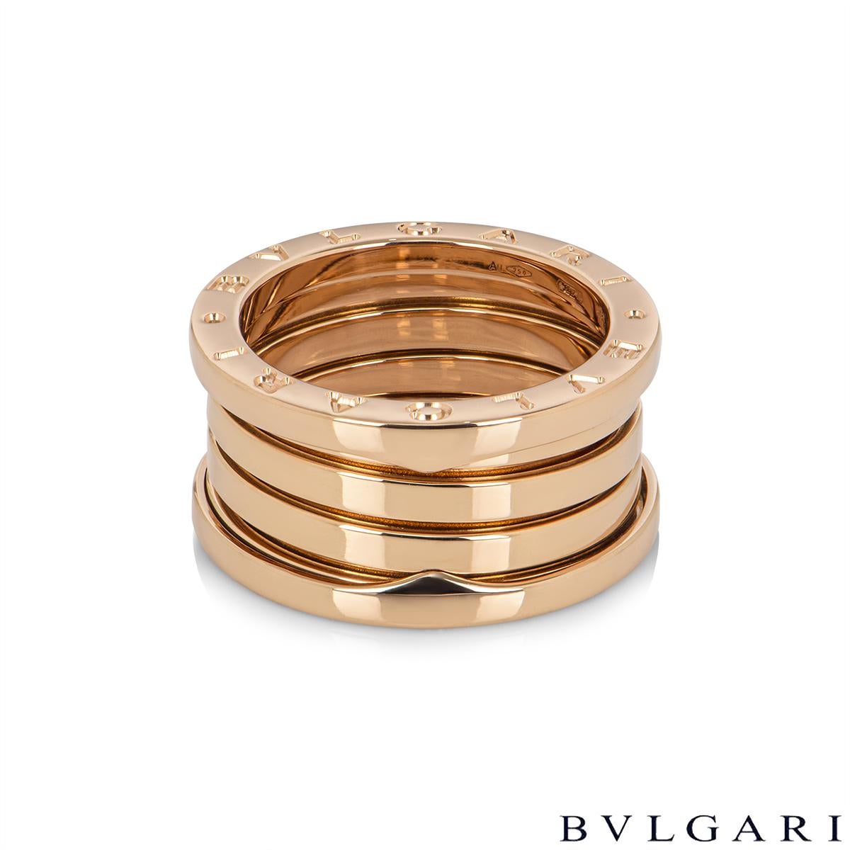 Contemporary Bvlgari 18K Rose Gold B.Zero1 Ring 348774