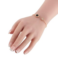 Bracciale Bvlgari in oro rosa 18 carati con diamanti e onice
