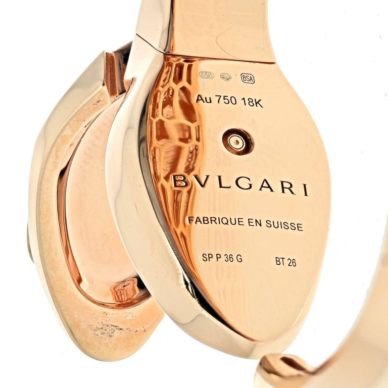 Bvlgari 18K Rose Gold Serpenti Misteriosi Secret Watch In Excellent Condition For Sale In New York, NY