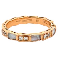 Bvlgari Serpenti-Ring aus 18 Karat Roségold mit einem runden Diamanten der Reinheit F und 0,35 Karat, Größe 8,75