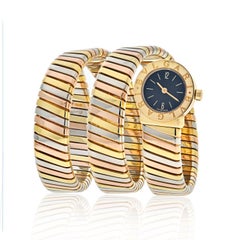 Bvlgari 18K Tri Color BB191T Tricolor Tubogas Watch