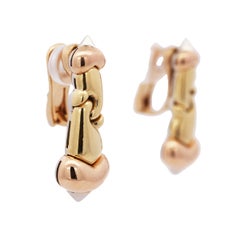 Bvlgari, 18K Tri-color Gold Earrings