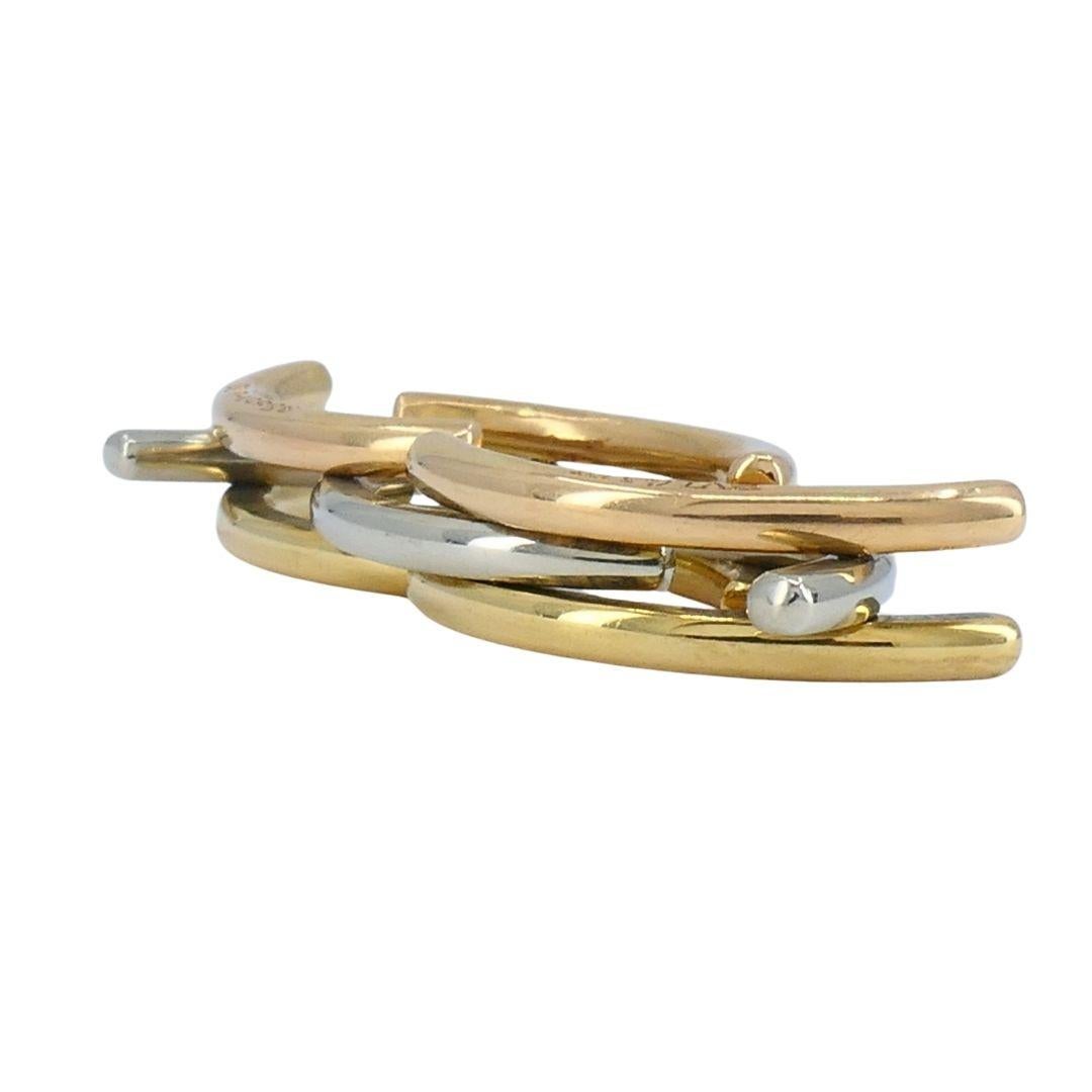 Bvlgari 18 Karat dreifarbiger Goldring zusammenklappbar im Zustand „Gut“ im Angebot in Beverly Hills, CA