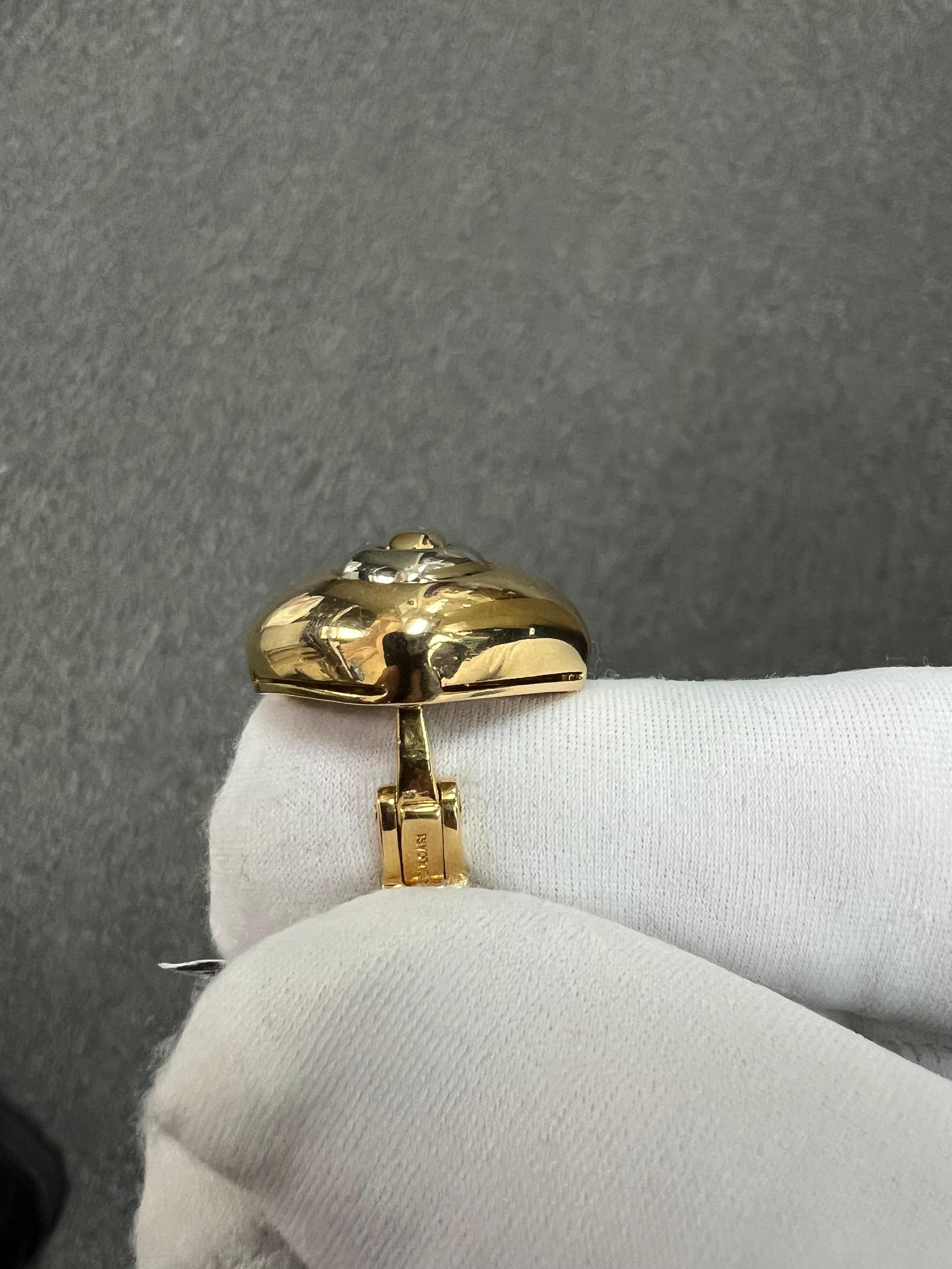 Bvlgari Boucles d'oreilles à clip en deux tons 18k en vente 11
