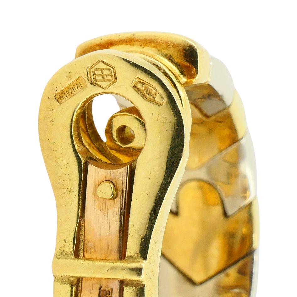 Bvlgari 18k Two-tone Gold Clip-on Huggie Alveare Earrings For Sale 8
