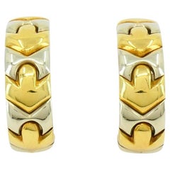 Bvlgari 18k Two-tone Gold Clip-on Huggie Alveare Earrings