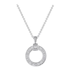 Bvlgari 18K White Gold 0.09ct Diamond Necklace