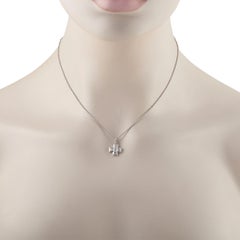 Bvlgari 18K White Gold 1.0ct Diamond Cross Pendant Necklace BV19-060426