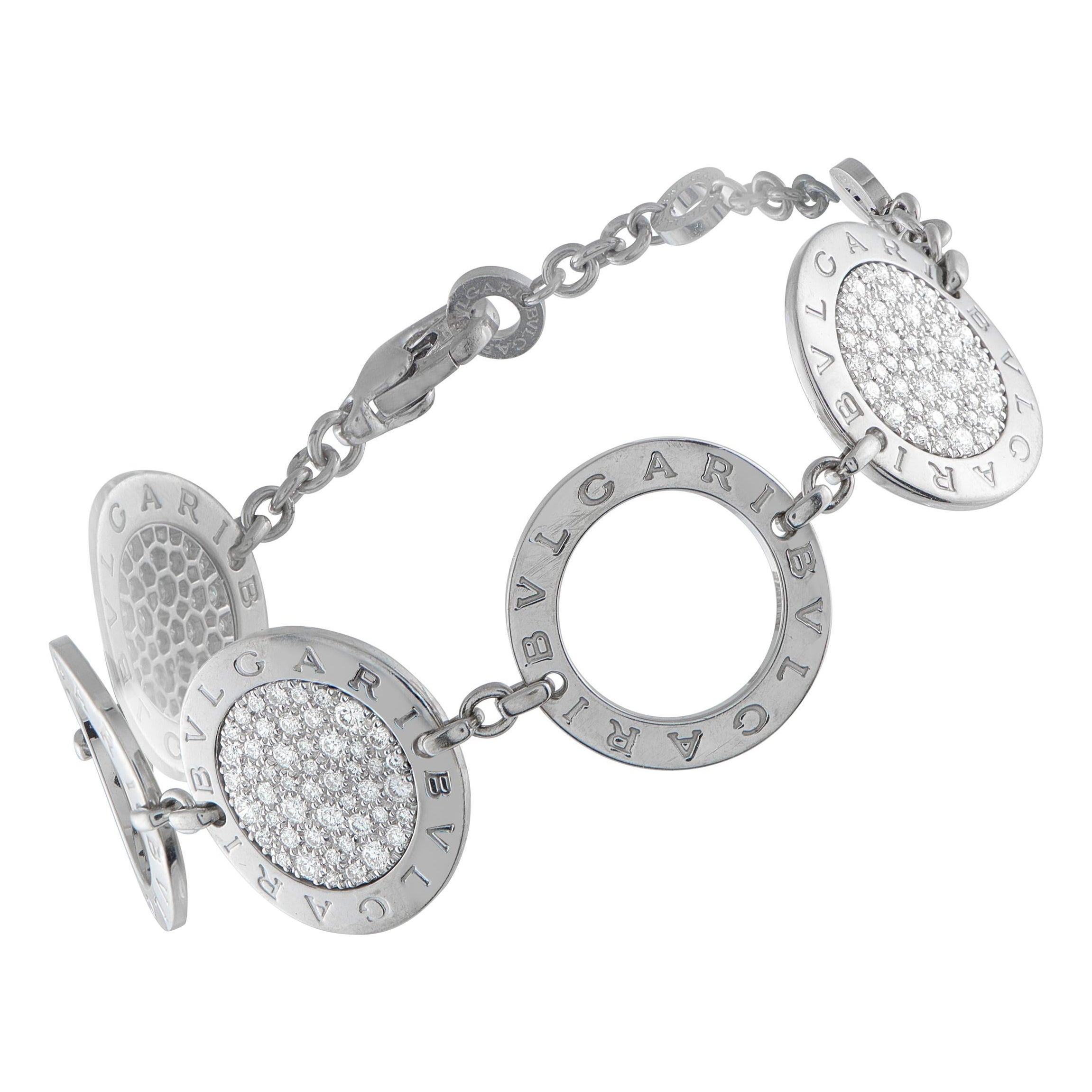 Bracciale Bvlgari in oro bianco 18 carati con diamanti da 1,80 carati BV30-122225 in vendita