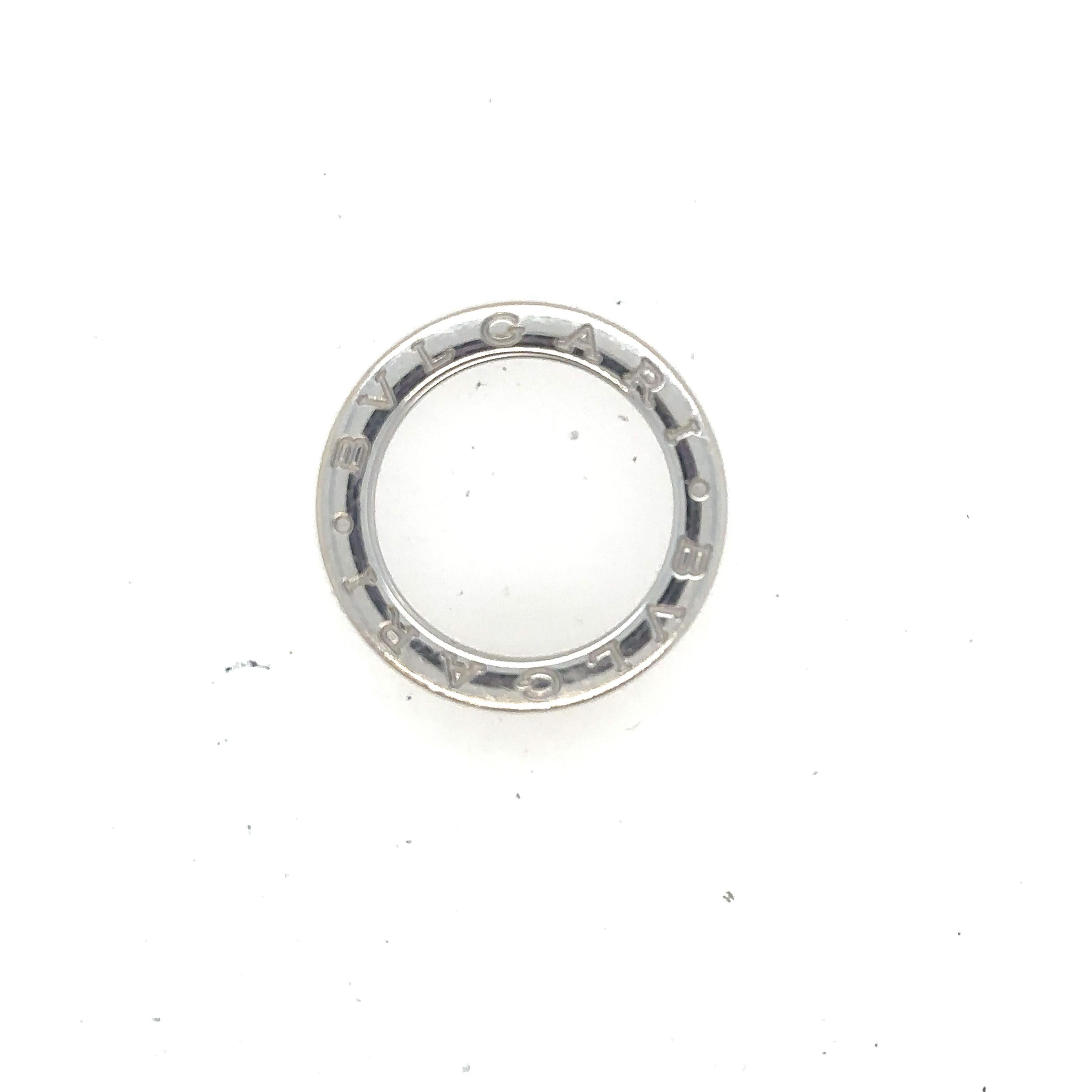 Women's or Men's BVLGARI 18k White Gold B Zero Band Ring  For Sale