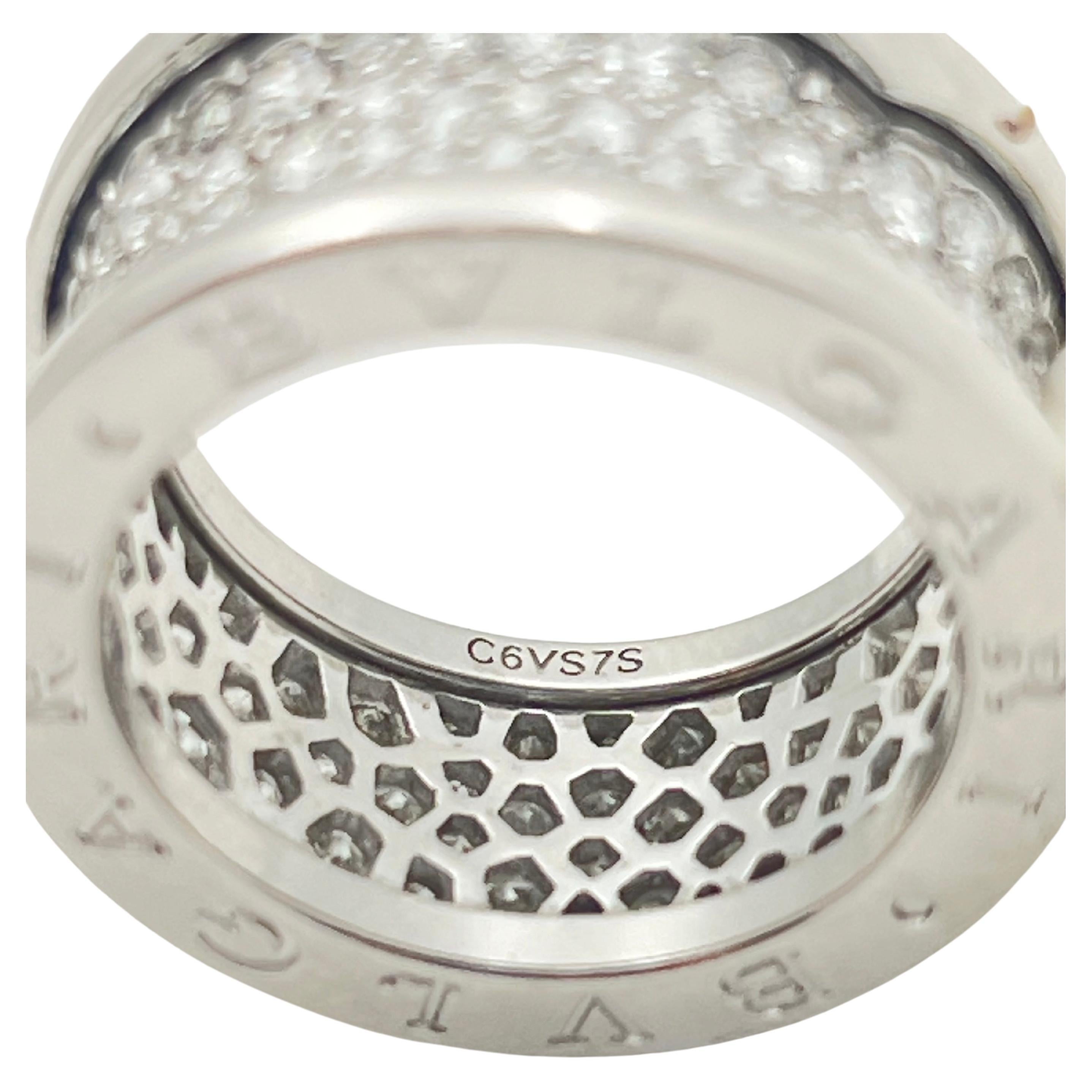 Bvlgari 18k Weißgold Diamant-Ring B.Zero1 (Brillantschliff)