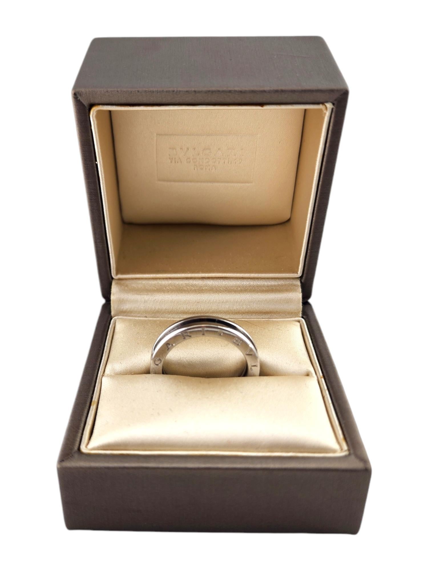 Bvlgari 18K White Gold B.Zero 1 Ring Size 10 (62) #18763 For Sale 5