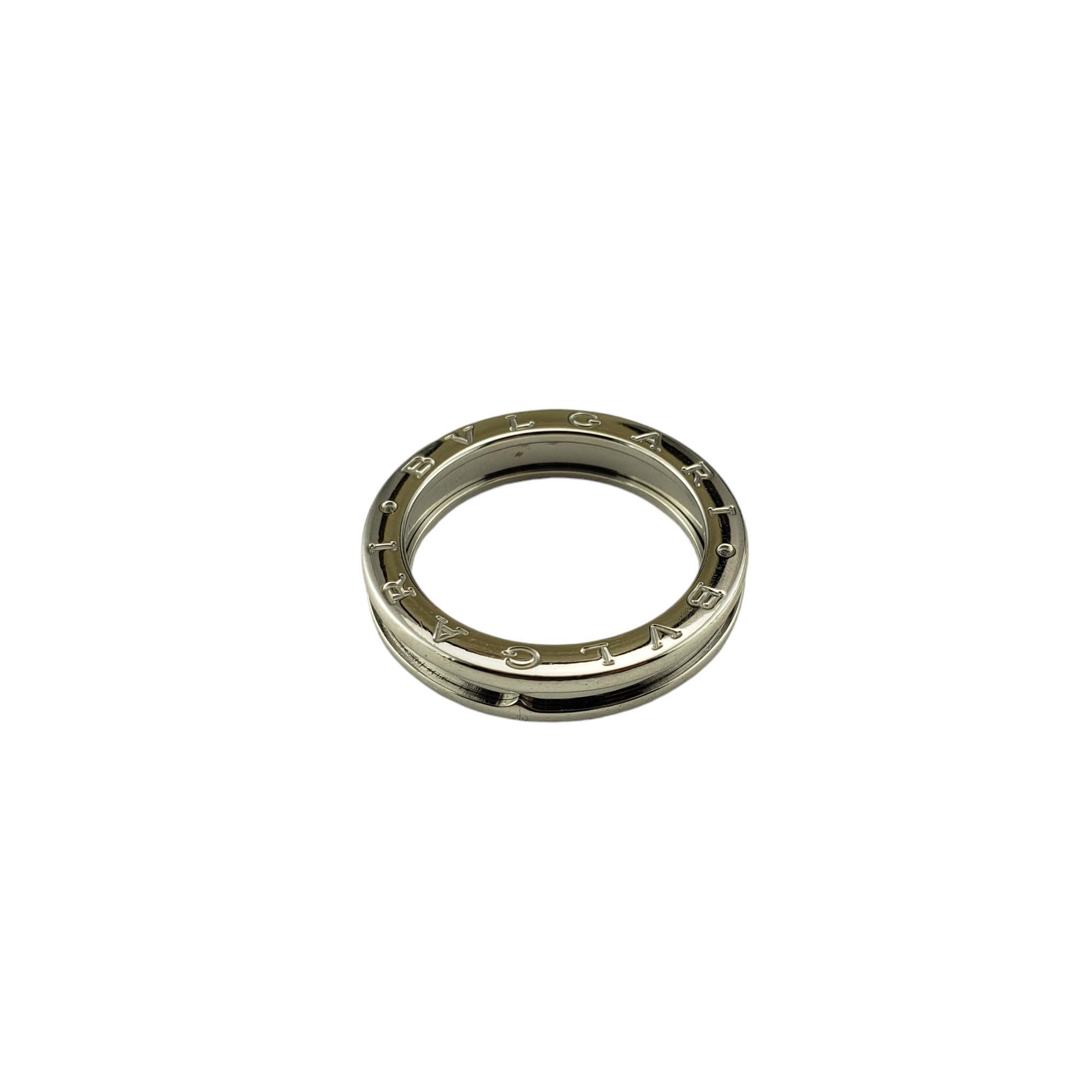 Contemporary Bvlgari 18K White Gold B.Zero 1 Ring Size 10 (62) #18763 For Sale