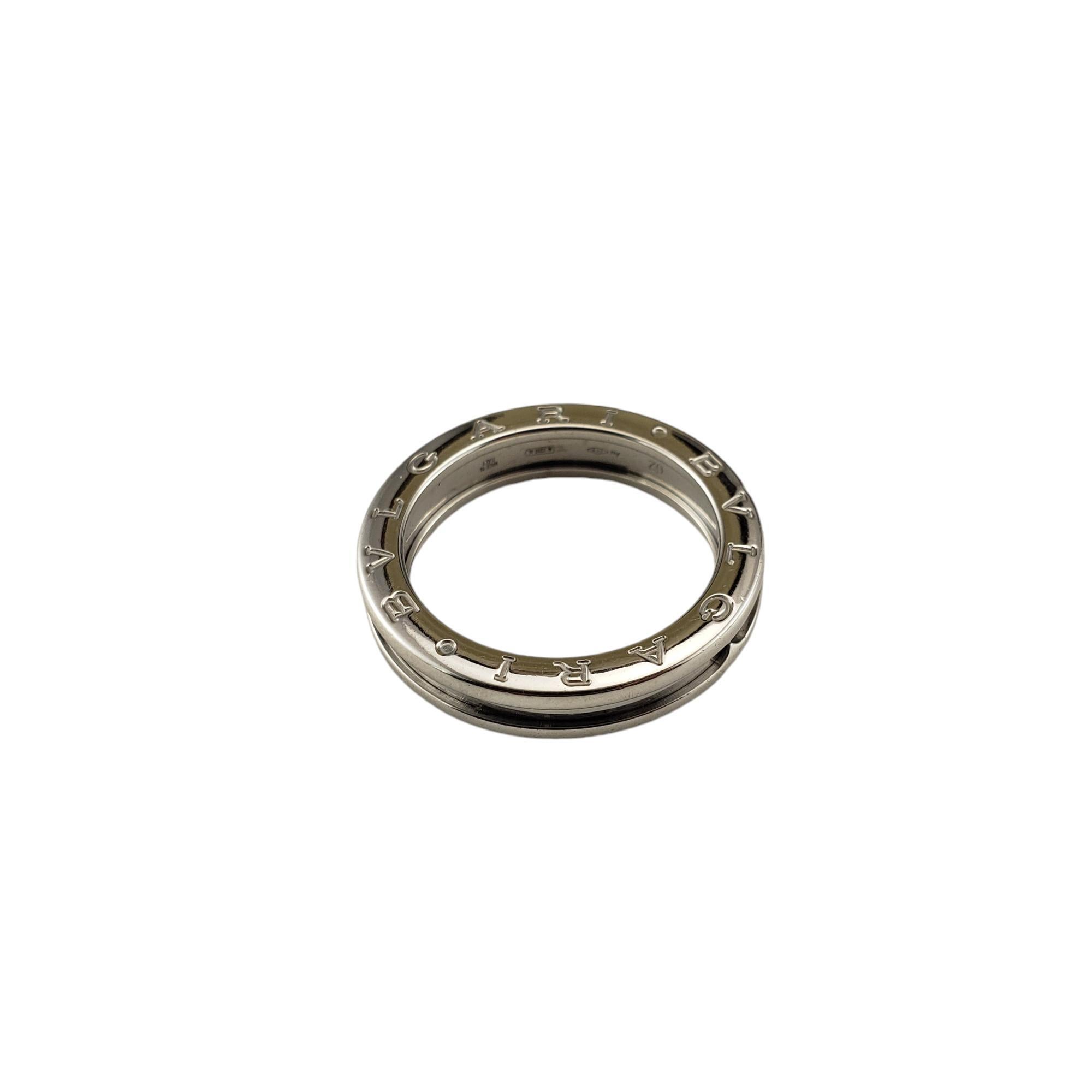 Bvlgari 18K White Gold B.Zero 1 Ring Size 10 (62) #18763 In Good Condition In Washington Depot, CT