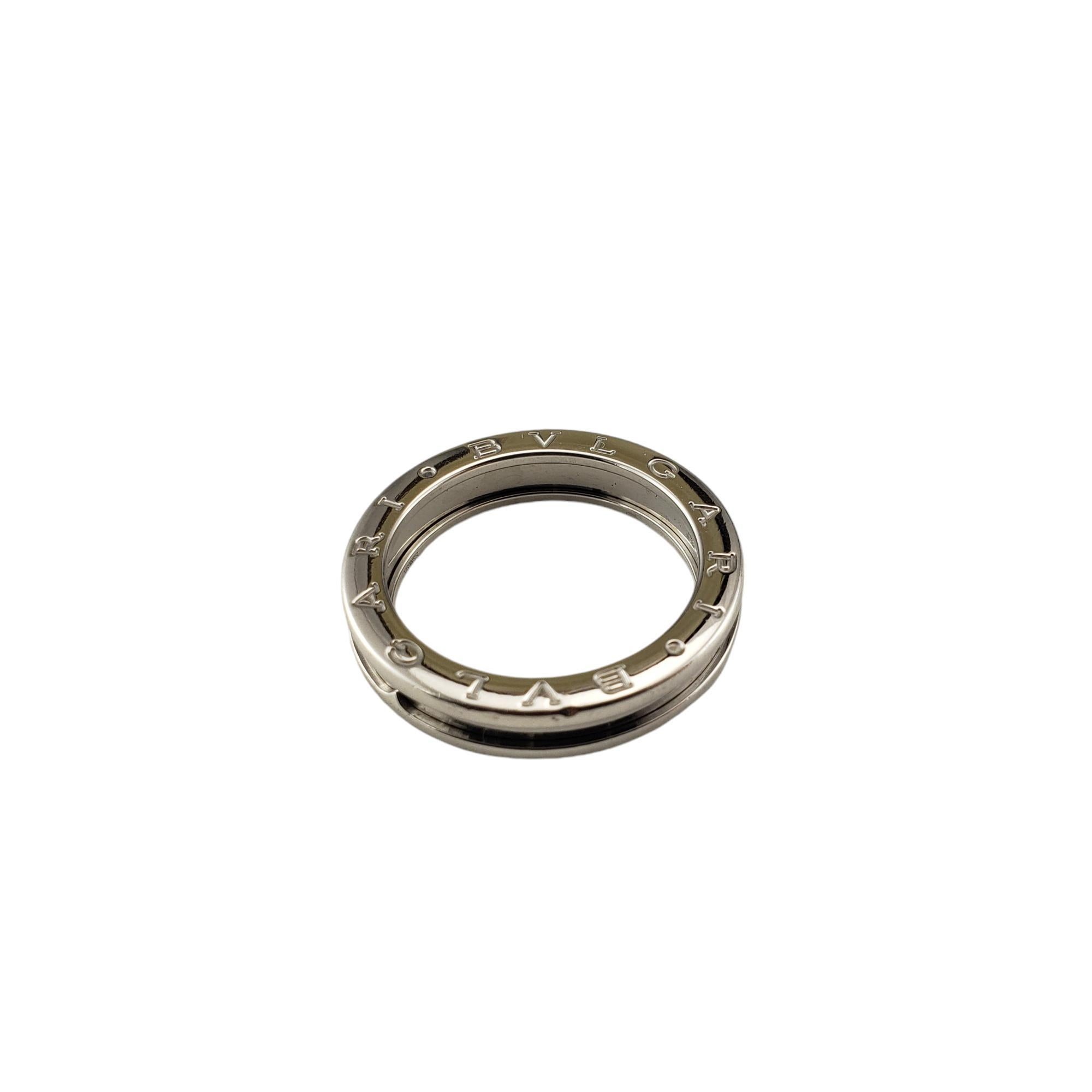 Women's or Men's Bvlgari 18K White Gold B.Zero 1 Ring Size 10 (62) #18763 For Sale